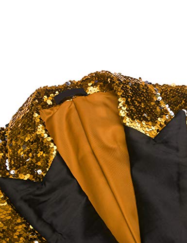 image for COOFANDY Shiny Sequins Suit Jacket Blazer One Button Tuxedo For Party,