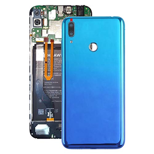 Coque de batterie couverture arrière Huawei Y7 Prime 2019 bleue avec boutons inclus