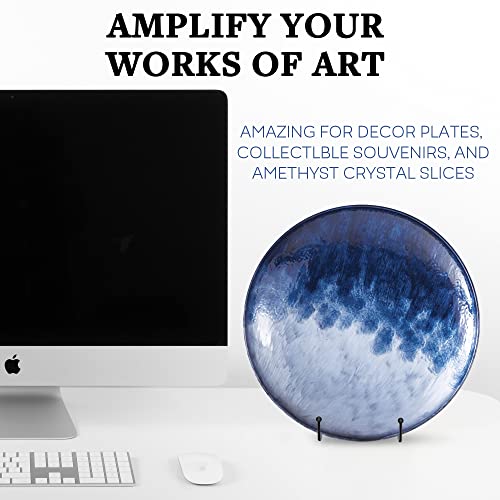 Adjustable Plate Holder Display Stands 2 Pack 6 Inch - Foldable Metal Frame , Table Top Easel , Book Holder Stand , Display Stand For Book , Tablet, Platter, Picture, Decorative Plate, Crystal Slice #TOP2