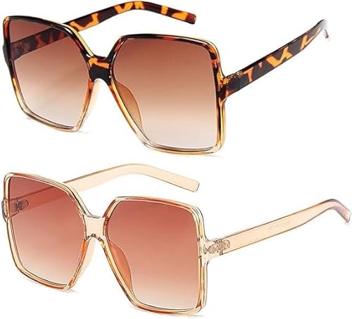 Dollger Gafas De Sol Cuadradas Para Hombre Gafas De Sol De Gran Tamaño Con Protección Uv400 Vintage Para Mujer Marrone Leopardo Dollger Gafas De Sol Cuadradas Para Hombre Gafas De Sol De Gran Tamaño Con Protección Uv400 Vintage Para Mujer Marrone Leopardo