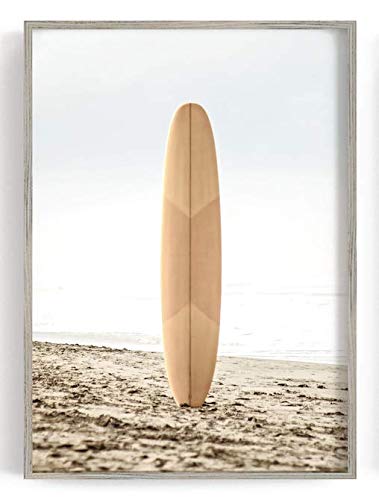 Coastal wall art set of 6 beach prints, Summer California print, ocean print, beach print, Van, Soft pastel art, Surfboard, Palm print, surf Print, 6 piece Print, Unframed - Image 4