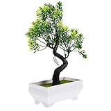 FENICAL Künstliche Bonsai Pflanze aus Pe Kunststoff Realistisch Gestalteter Baum im Topf Pflegeleichte Dekoration für Büro und Wohnraum Symbol für Harmonie und Wohlstand