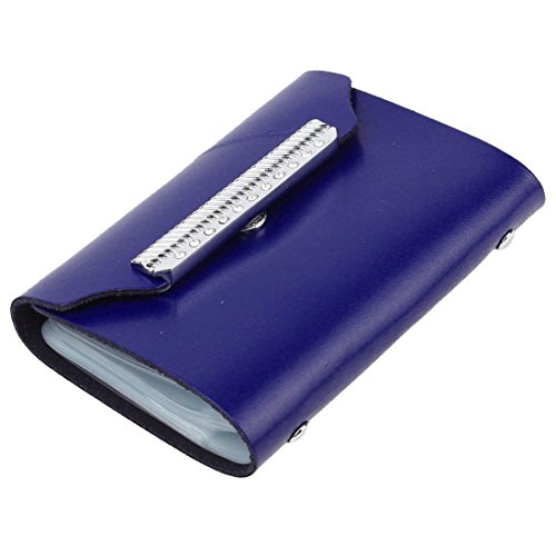 Preisvergleich Produktbild Uxcell Visitenkartenetui aus Kunstleder, rechteckig, 26 Teile, Königsblau