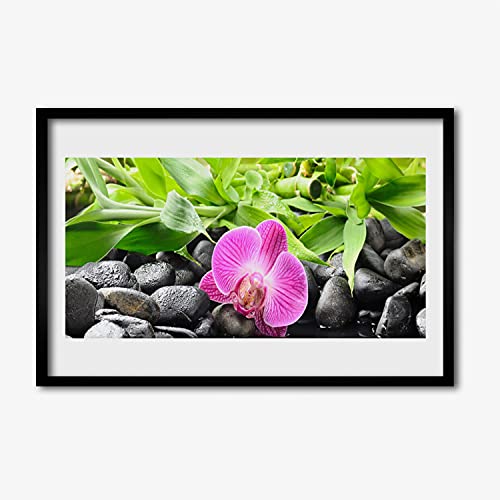 Image murale pour murs vides : affiche encadrée orchidée 60x40 cm avec cadre Tulup