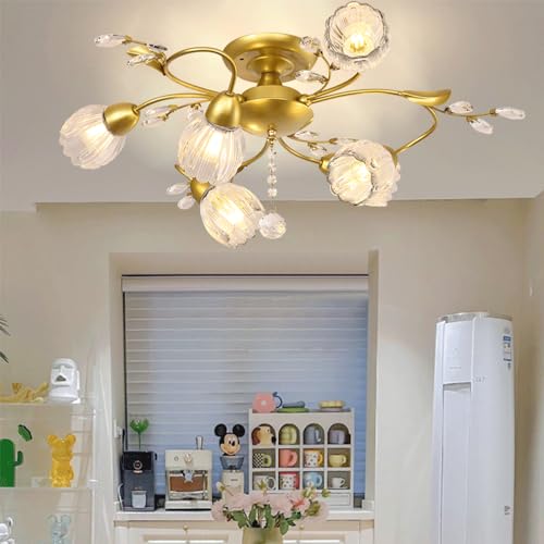 Lampe à suspension américaine fleur salon salle à manger LED