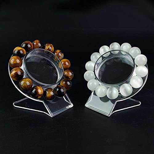 Mollensiuer 2 Pcs Clear Acrylic Bracelet Displays Stands Bracelet Display Stand Holder Clear Bracelet Stand Transparent Shelf Shelves Acrylic Jewelry Holder Showcase Shelf Clear Jewelry Organizer Rack thumb #6