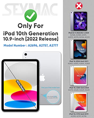 Seymac Kids Case For Ipad 10Th Generation Case 10.9" 2022, Sturdy Heavy Duty Full-Body Shockproof Protective Case With Screen Protector, Rotating Stand, Hand/Shoulder Strap For Ipad 10Th Gen, Orange #TOP1