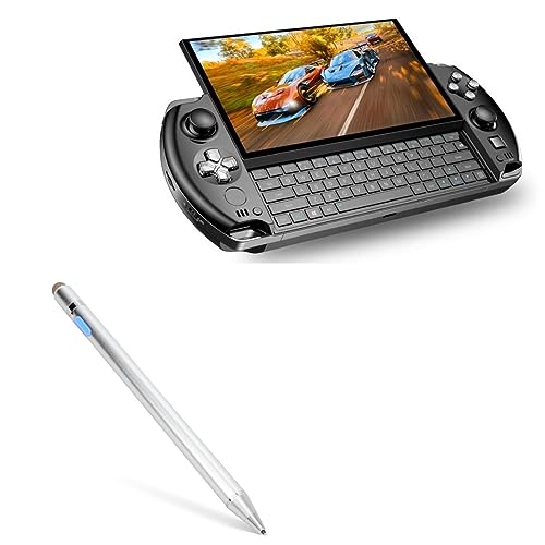 BoxWave Stylus Pen Compatible with GPD Win 4 (2023) - AccuPoint Active Stylus, Electronic Stylus with Ultra Fine Tip for GPD Win 4 (2023) - Metallic Silver