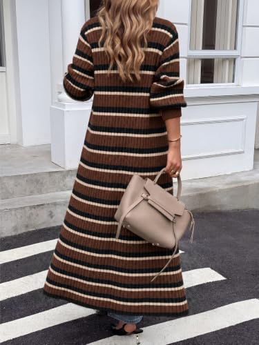 Image of Saodimallsu Womens Long Duster Cardigans Button Down Maxi Sweater Dress