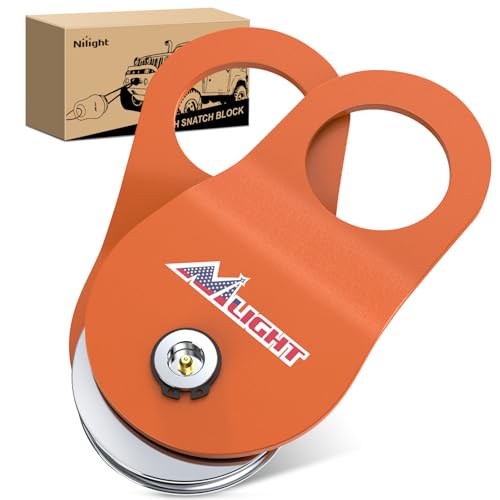 Image of Nilight 10 Ton Winch Snatch Block Towing Pulley Blocks 22,000 LBS Capacity, Winch Hook Accessories, Heavy Duty Offroad Recovery Accessory for Truck, Tractor, ATV & UTV