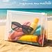 30 Pack Mini Clear Makeup Bag Organizer Cosmetic Zipper Pouch Small Travel Pouches for Toiletries Frosted EVA Reusable Wash Bags Waterproof Plastic Clear Gift Bags Bulk, 10