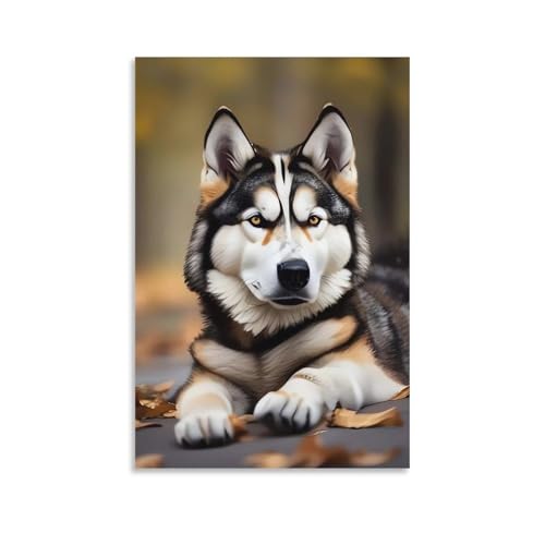 Toile Husky mignon pour créer une ambiance chaleureuse au bureau