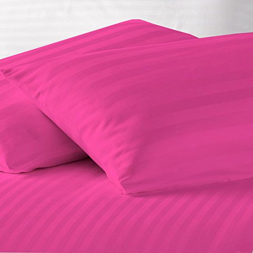 Image of Cotton 300 TC Pillow Cover, King, Pink, 2 Pieces