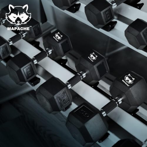 Image of Mapache Dumbbells Set for Home Gym, 10 kg Dumbbells Set of 2, Fitness Gym Dumbbell Set for Home Workout, Anti-Skid Rubber Dumbbell Set, Weights for Workout (2.5 kg Pair), Black