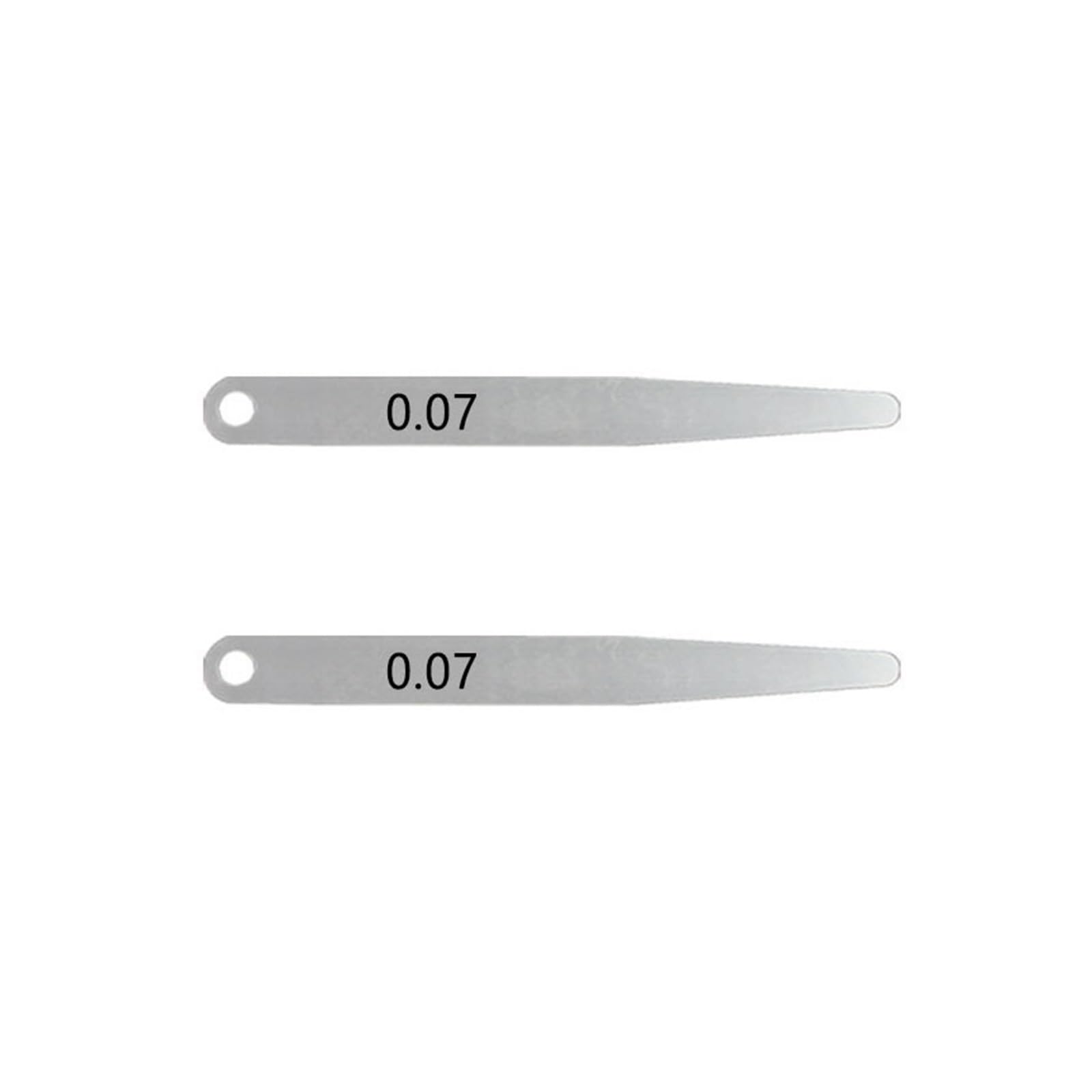 Cfwwsaq 0.07Mm Feeler Gauges, 2Pcs Feeler Meters Metric Thickness Feeler Gauge 0.05-0.30Mm Gap Measuring Tool Thickness Gauge For Gap Width(0.07Mm)