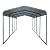 MUPATER 12 x 20 FT Metal Carport Kit, Outdoor Heavy Duty Garage Car Shelter Shade with Metal Roof, Frame and Bolts for Car, and Boat, Grey