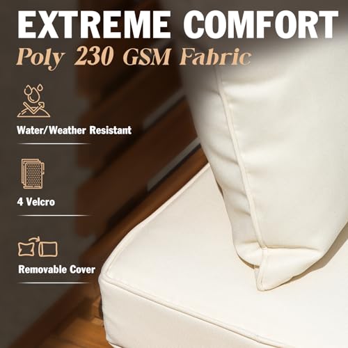 image for IDZO Lucille 800lbs Capacity Acacia Patio Loveseat, FSC Certified 2 Se