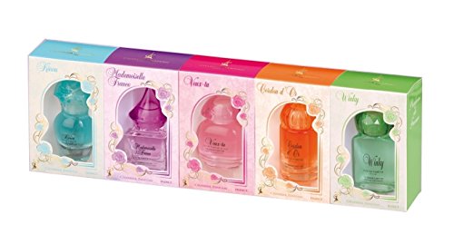 Charrier Parfums Romantic Pack de 5 Étuis d'Eau de Parfum Miniatures Total 56,2 ml