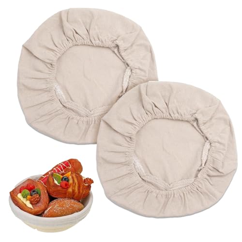 2 Stück Leineneinsatz Leinentuch mit Gummibund für...