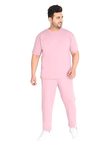 Men Plus Size Casual Summer Track Suit Co-ord Sets
