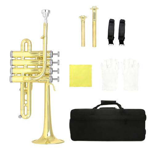 Trompette standard en laiton avec embouchure et kit de nettoyage pour étudiant débutant