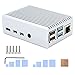Raspberry Pi 4 Case, Pi 4 Heavy Duty alluminio passivo caso di raffreddamento per Raspberry Pi 4B solo-argento