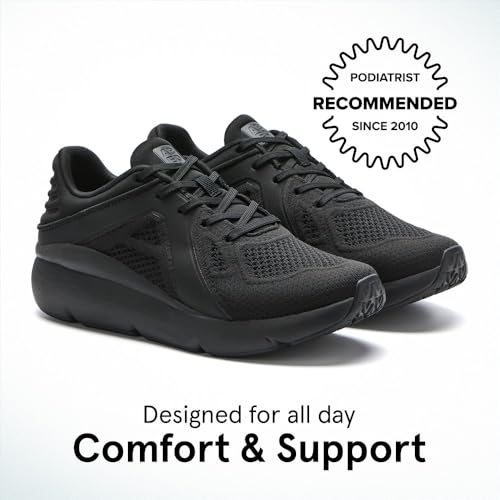 ABEO MXV Shift Walking Shoes for Women | Plantar Fasciitis Relief | Orthopedic Shoes for Women | Removable Orthotic Inserts Black Black, 8 Wide2