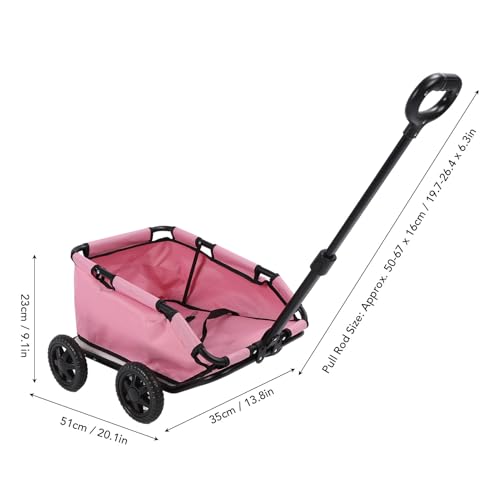 4-Rad Faltbare Hundekarre, Tragbarer Kinderwagen für Haustiere, Katze Hundewagen Hundebuggy, 51 X 35 X 23cm Hundewagen für Hunde, Katzen und Andere Kleintiere