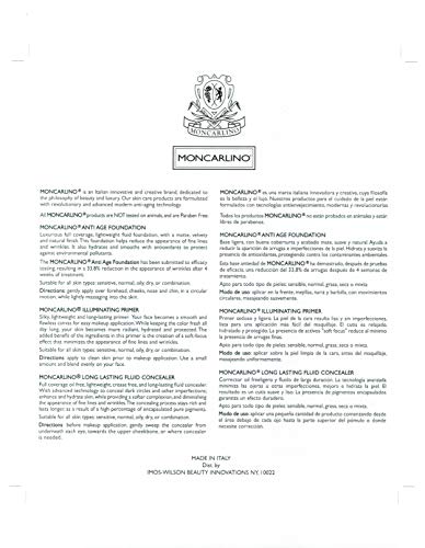 MONCARLINO Long Lasting Fluid Concealer, Dark, 0.27 Fluid Ounce