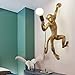Ncescmal Retro Monkey Wall Lighting Resin Hemp Rope Monkey Wall Lamp 110V (12.6inchx12.6inchx26.7inch)