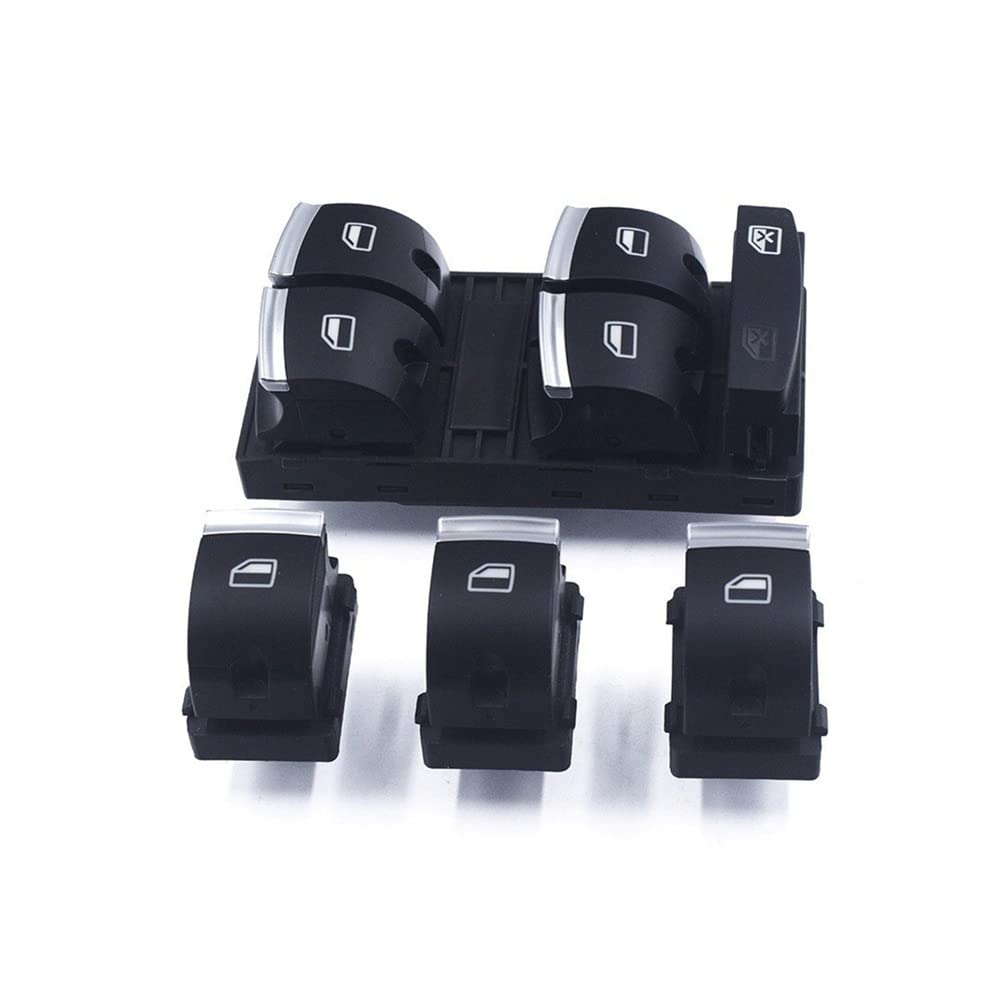 Interruttore Alzacristallo Elettrico 13 Pin Per Peugeot 207, 207SW, 207CC – Sostituzione 6554QA, 6554PZ, 9654859677 – Ricambio Originale In ABS Nero