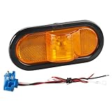 Grote 52253 Economy Oval Side Turn Marker Light - Amber Kit (52193 + 92420 + 67090)
