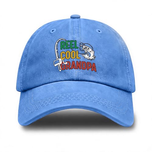 Image of Fishing Adjustable Cotton Baseball Cap, Funny Trucker Hat Gift for Men Women Grandpa Dad Fishing Lover Fisherman