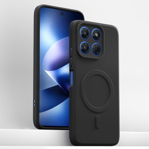 Image of Outlouders Back Cover for Motorola Moto G77 Power 5G | Soft Matte Silicone | Slim Fit | Magnetic-Safe Logo Design (Magnetic-Safe Not Compatible) | Shockproof | Camera Protection Bumper Case (Black)