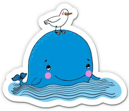 Whale - 8" Vinyl Sticker - for Car Laptop I-Pad - Waterproof Decal