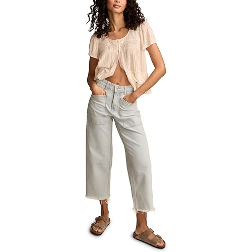 Lucky Brand Women's Lucky Legend Crop Patch Pocket Wide Leg4