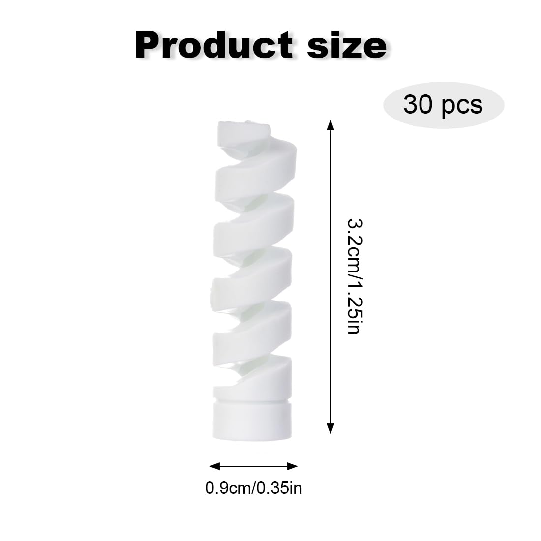 40 Salvacavo In Silicone Per Caricabatterie - Protettore Cavo USB, Bianco E Nero - Foto 5