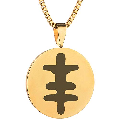 Adinkra Symbols Okodee Mmowere Strength, Bravery, Power, and Unity Stainless Steel Pendant Necklace