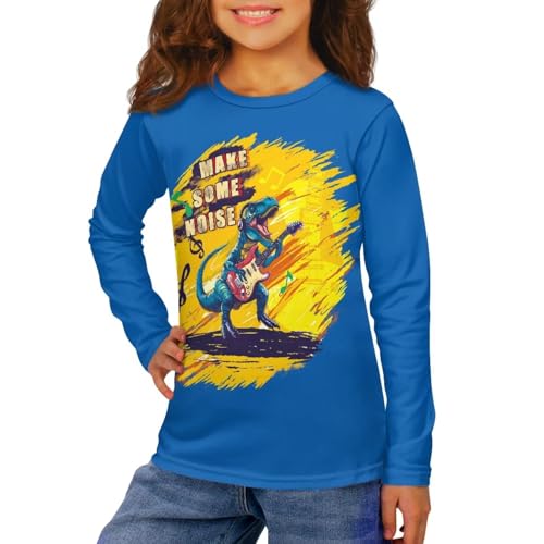 Boys Girls Athletic Crewneck Tops Comfortable Long Sleeve Shirts Casual Stretch Tees T-Shirt for 3-16 Years Child2