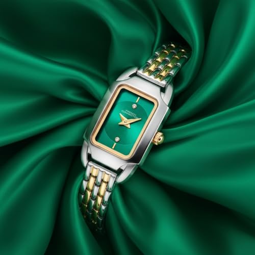 Image of French Connection Opessence Analog Green Rectangle Dial Watch for Women - FCN0177NTM
