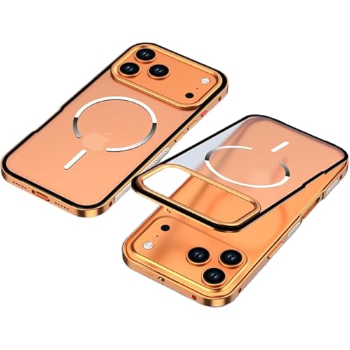 Coque cadre métal iPhone 17 Pro orange pour sublimer vos photos et vidéos en voyage