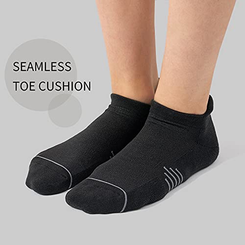 FITRELL 6 Pack Womens Ankle Running Socks Cushioned Low Cut Tab Athletic Socks3