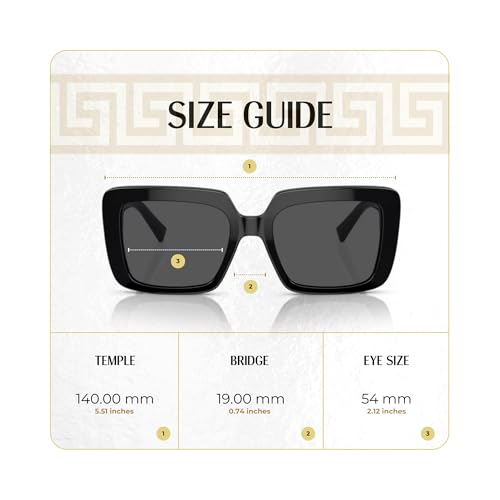 Versace VE4384B Square Sunglasses for Women +BUNDLE with ACCESSORY EYEWEAR KIT4