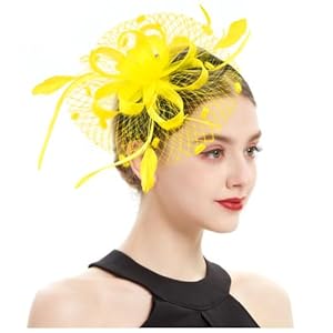 Jkqbux LWXLJ0320 Fascynator Żółty Pióra