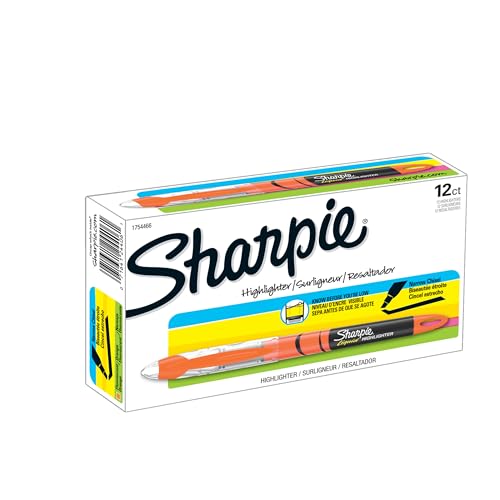Image of Sharpie Accent Accent Liquid Pen Style Highlighter, Chisel Tip, Fluorescent Orange, 12 /Pack (1754466)