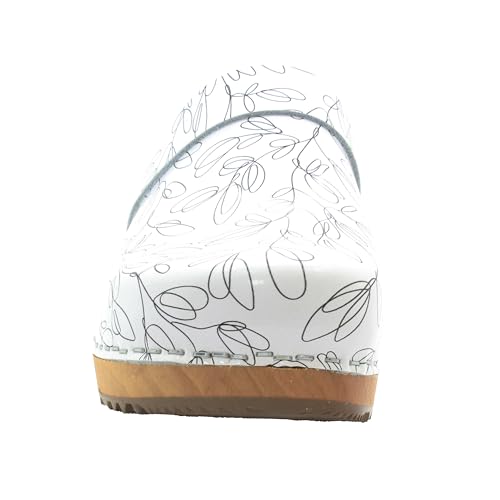 Image of Bjork Maja Wood Open Back Leather Clogs