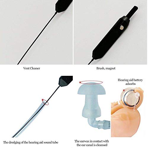 Escova de limpeza de fones de ouvido, limpador de aparelho auditivo reutilizável, ferramenta de limp