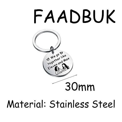 FAADBUK Eleven and Max Gift Tv Show Inspired Gift Friendship Jewelry Best Friend Keychain2