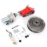 Electric Start Kit Fit for Honda GX390 13HP Flywheel Starter Motor with Key Switch Coil Ignition Fan Cover (for Honda GX390)
