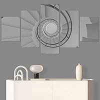 SIGNWIN 5 Panel Canvas Wall Art Architecture & Maps Closeup Cool Industrial Multicolor Patterns for Home Decorations Ready to Hang - 60